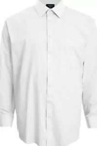 ESPIONAGE PLAIN WHITE LONG SLEEVE SHIRT 2XL3XL4XL5XL6XL7XL8XL - Picture 1 of 1