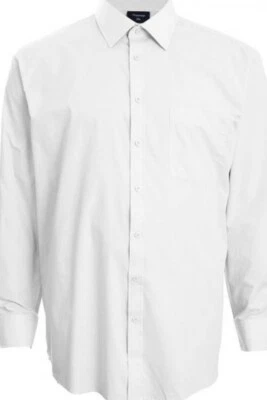 ESPIONAGE PLAIN WHITE LONG SLEEVE SHIRT 2XL3XL4XL5XL6XL7XL8XL