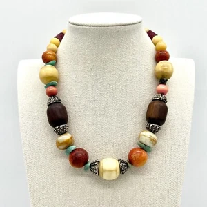 Vintage Les Bernard Statement Necklace Beaded Costume Jewelry Fashion Chunky - Picture 1 of 8