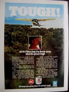 1973 AC Oil Filter Jim Breeze/Pilot-TOUGH-Original Print Ad 8.5 x 11" - Bild 1 von 1