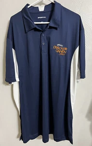 Sport-Tek polo shirt 3XLT Florida Cracker Candy Jerky Logo Blue/White Unique - Picture 1 of 7