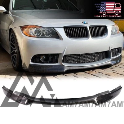 V Style Carbon Front Lip For 2005-2011 BMW E90 E91 E92 E93 GoodGo M3 Replica - Image 1 of 4