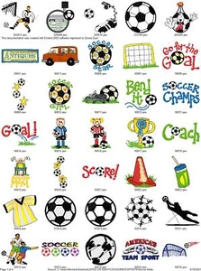 100+ DISEÑOS DE MÁQUINA DE BORDAR COLECCIÓN DEPORTIVA FÚTBOL PES USB - Imagen 1 de 12