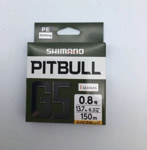 PE Line for Lure Fishing Shimano LD-M51U Pitbull G5 150m 0.8 High Orange - Picture 1 of 1