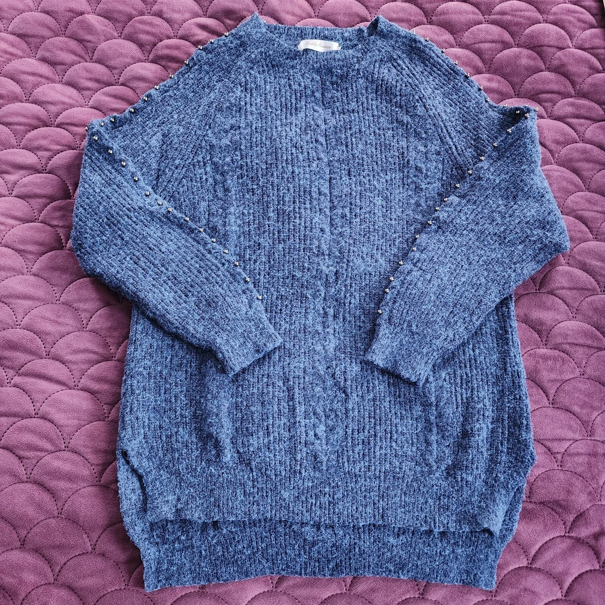 SIMPLY COUTURE Women's Cable-Knit Oversized Sweater - Lightweight Pullover, Loose Fit, Sizes S-3X