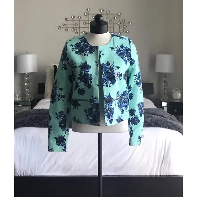 Atmosphere Women's Blazer Size UK 12 US XS Open Front Floral Print Jacket - Image 1 of 4