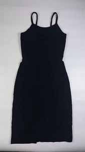 Samantha schwarzes Etuikleid Damen 8 schwarz Samt Spaghettiträger Reißverschluss hinten - Bild 1 von 6