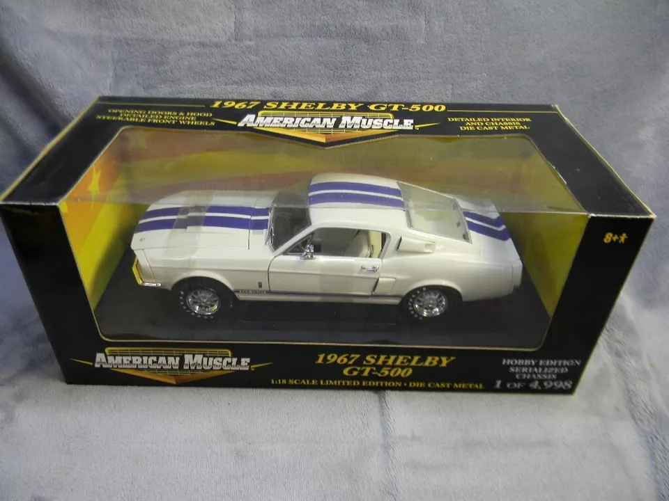 White 1967 Mustang Shelby Gt-500 1/18 Ertl American Muscle 1 of 4 998