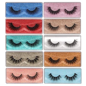 False Eyelashes Wispy 18 Mm Natural 3D Faux Mink Lashes Pack 10 Pairs 10 Styles - Picture 1 of 12