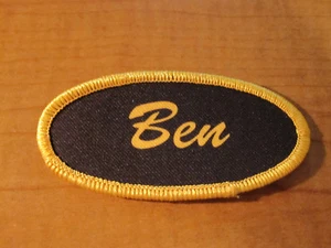 BEN Uniform Name Tag Embroidered Cloth PATCH Service Station Biker Utility - Picture 1 of 3