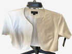 TAHARI ARTHUR S. LEVINE short sleeve white lined dress jacket size 8 NEW w Tags