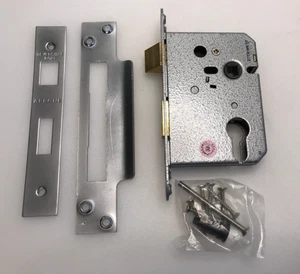 4 Stück x ARRONE Europrofil-Einsteckschloss, Chrom satiniert (79) - Bild 1 von 3