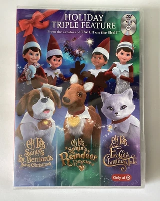 Elf on the Shelf Elf Pets Holiday Triple Feature Blu Ray DVD Combo New - Image 1 of 4