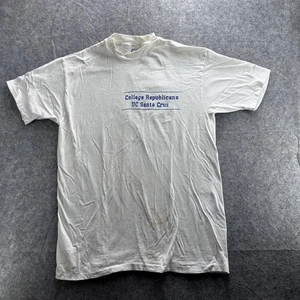 Vintage UC Santa Cruz College Republicans Shirt Herren XL weiß Political Tee 90s - Bild 1 von 12
