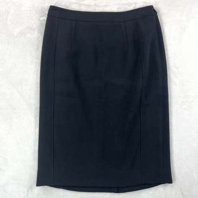 The Limited High Waist Black Pencil Skirt Women's 2 Lined Side Zip Back Slit NEW - Image 1 of 4