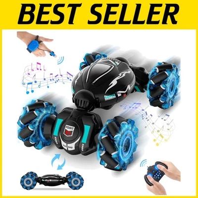 Stunt Car Toy for Kids, 360° Rotate, Transform, Lights Music - Image 1 of 4