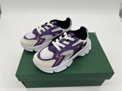 NUEVAS Zapatillas Lacoste Niños Rosa/Púrpura/Blanco 7.5T Foto 1 de 4
