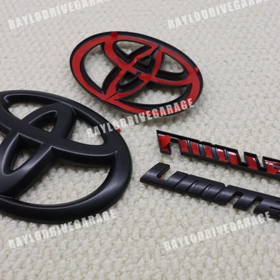Front Grill Emblem Rear Tailgate Side Overlay Blackout For Sequoia Limited/SR5 Foto 1 de 4
