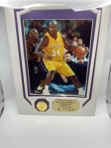 Shaquille O'Neal Display Photo and 24 KT gold Coin 376/2500 - Picture 1 of 6