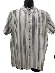 Kuhl Mens Short Sleeve Button Up Striped Shirt Sz M Outdoor Hiking EUC - Picture 1 of 7