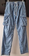 mens loose fit cargo pull on jeans, ZARA, size L