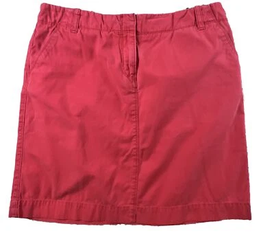 J Crew Womens Size 6 Cotton Red Denim Skirt - Image 1 of 4