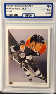 1990 OBERDECK #307 WAYNE GRETZKY KINGS HOF PPG 10 - Bild 1 von 2