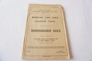 Calendario de trabajo ferroviario de la región Midland de Londres 1966 Secta C Área de Birmingham - Imagen 1 de 8