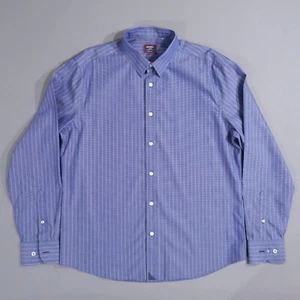 UNTUCKit Gifford Shirt Long Sleeve Mens Reg Fit Large Navy Blue Wrinkle Free - Picture 1 of 15