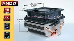 Original AMD Phenom II X6 Heatsink CPU Cooling Fan for 1090T-1100T-1075  Skt AM3 - Picture 1 of 6