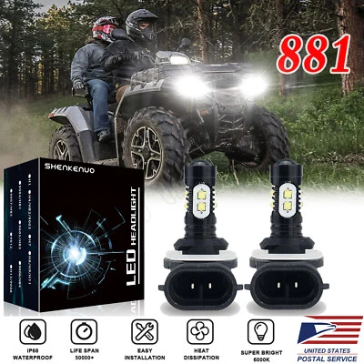 2PCS FARO BOMBILLAS LED 6000K Para POLARIS SPORTSMAN 400 450 500 550 570 600 700 Foto 1 de 4