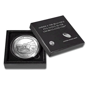 2012 Chaco Culture 5oz Silver ATB Coin, Original Mint Packaging COA, Flashy Coin - Picture 1 of 4