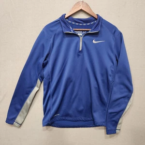Nike Therma Fit Fleece Pullover Jacke Herren Gr. M Blau 1/4 Reißverschluss Polyester - Bild 1 von 7