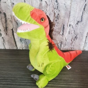 Aurora Velociraptor Dinosaur Plush 10" Orange Green Brown Stuffed Animal READ - Picture 1 of 8