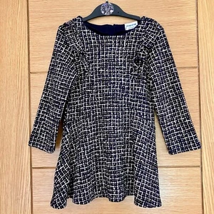 Girls Dress 4-5 years Mayoral Spanish Girls Clothes Navy White Outfit Cotton - Picture 1 of 11