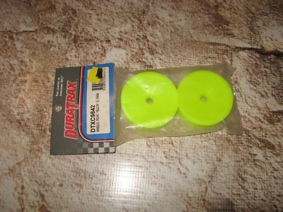 Vintage RC Duratrax Spares Wheels EVBX Front Yellow (2) DTXC9842 - Image 1 of 2