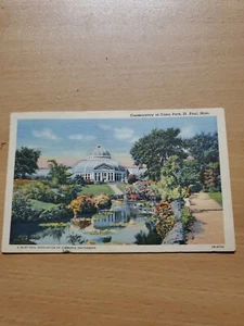Conservatory at Como Park, St Paul, Minnesota - 1943 Linen Postcard by Teich - Picture 1 of 2