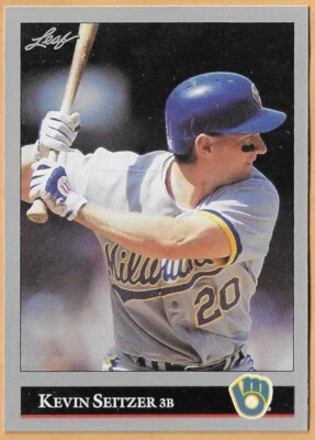 KEVIN SEITZER MILWAUKEE BREWERS #399 - LEAF NM-MT 1992 - Image 1 of 2