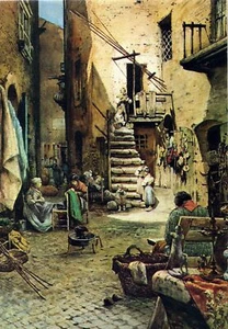 Postkarte E.Roesler Franz Rom verschwunden Via Capoccido im Ghetto Postkarte - Bild 1 von 1