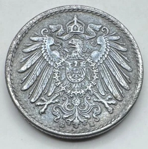 1917 E German Empire 5 Pfennig - Germany Five - Free Shipping - Picture 1 of 4
