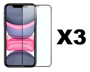 3er Pack Full Edge to Edge Abdeckung Hartglas Bildschirm für iPhone 11 / XR - Bild 1 von 1