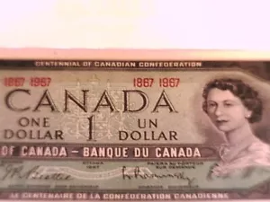 CANADA 1967(1867) one Dollar choice crisp Uncirculated - Picture 1 of 6