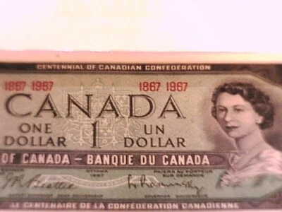 CANADA 1967(1867) one Dollar choice crisp Uncirculated - Image 1 of 4