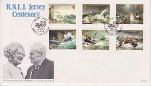 Unaddressed Jersey FDC First Day Cover 1984 RNLI Centenary - Picture 1 of 1