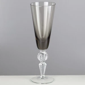 1 schönes Sektglas Rauchglas grau Glas Farbglas Buntglas Vintage ReUse - Bild 1 von 5