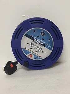 Extension Lead Masterplug 10m, 4 Gang, 10 Amp Cable Reel Blue  - Picture 1 of 2