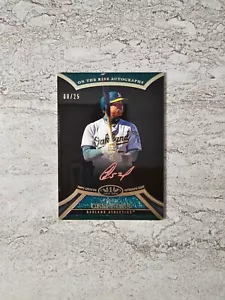2013 Topps Tier One On the Rise Yoenis Cespedes Auto 08/25 Oakland A's - Picture 1 of 3