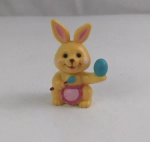 Vintage Russ Berries Momma Easter Bunny Wearing Apron Painting Easter Eggs 2" - Picture 1 of 6