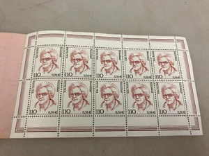 RFT minifoglio foglio dieci donne francobollo Kätte Strobel politica federale - Foto 1 di 3