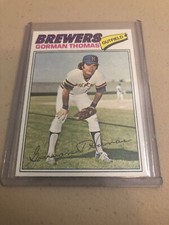 1977 Topps #439 Gorman Thomas Milwaukee Brewers Baseball Card Worth Grading Mint